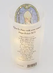 LED-Windlicht und Gebet - Papst Leo XIV