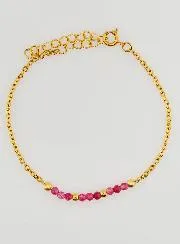 Edelstahl Armband mit Rosa Chalcedon