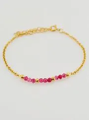 Edelstahl Armband mit Rosa Chalcedon