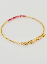 Edelstahl Armband mit Rosa Chalcedon