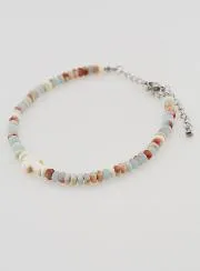 Armband mit Kreuz und Steinen in Pastell-Farben