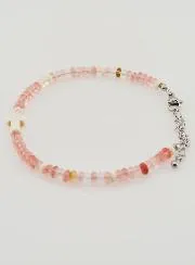 Armband mit Kreuz und Glassteinen