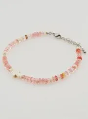 Armband mit Kreuz und Glassteinen