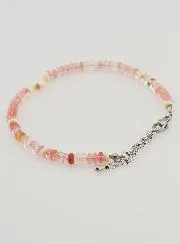 Armband mit Kreuz und Glassteinen