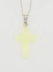 Religiöse Halskette aus Edelstahl mit Leuchtendem Kreuz