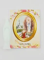 Fluoreszierende Figur Madonna von Lourdes Mit Karte - 8cm