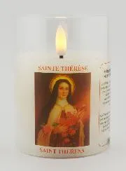 Batteriebetriebene Kirchenkerze - Heilige Therese