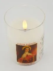 Batteriebetriebene Kirchenkerze - Heilige Therese