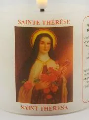 Batteriebetriebene Kirchenkerze - Heilige Therese