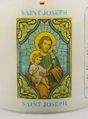 Batteriebetriebene Kirchenkerze - Heiliger Joseph