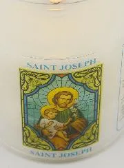 Batteriebetriebene Kirchenkerze - Heiliger Joseph