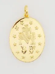 Wunderbare Medaille 18k Vergoldet - 14mm