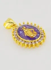 Medaille Wundertätige Madonna Violett - 17mm