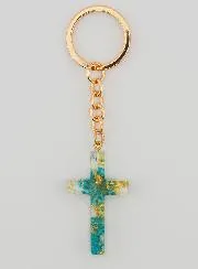 Schlüsselanhänger Durchsichtiges Kreuz