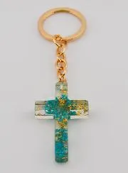 Schlüsselanhänger Durchsichtiges Kreuz
