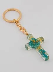 Schlüsselanhänger Durchsichtiges Kreuz