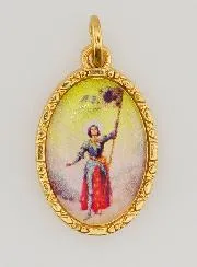 Medaille mit Gedrehtem Rand 25mm – Die Heilige Jeanne d’Arc