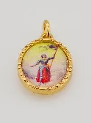 Medaille mit Gedrehtem Rand 25mm – Die Heilige Jeanne d’Arc