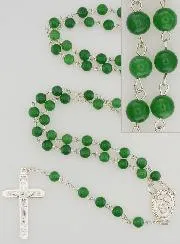 Rosenkranz aus Natursteinen – Jade