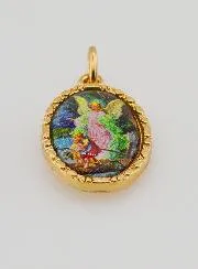 Medaille mit Gedrehtem Rand 25mm – Schutzengel