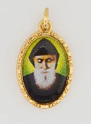 Medaille mit gedrehtem Rand 25mm – Heiliger Charbel