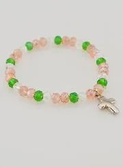 Armband mit Kreuz – Bunte Glasperlen