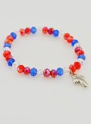 Armband Mit Kreuz - Blau Weiß Rot