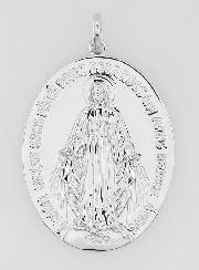 Rhodinierte Wundertätige Medaille – 30 mm