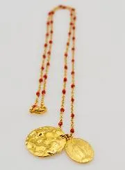 Wundertätige Medaille an Kette mit Perlen