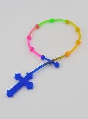 Zehner Rosenkranz für Kinder – Neonfarben Bunt