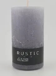 Deko Kerze Rustic 38 Std – Grau