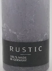 Deko Kerze Rustic 38 Std – Grau