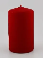 Weihnachtskerze mit Samteffekt – Rot