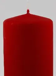 Weihnachtskerze mit Samteffekt – Rot