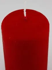 Weihnachtskerze mit Samteffekt – Rot