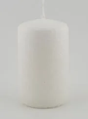 Weihnachtskerze mit Ice-Effekt – Weiß
