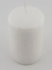 Deko Kerze mit Ice-Effekt – Weiß