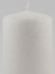Deko Kerze mit Ice-Effekt – Weiß