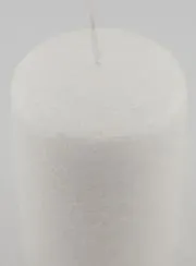 Deko Kerze mit Ice-Effekt – Weiß