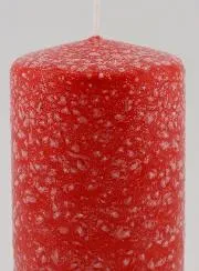 Weihnachtskerze mit Ice-Effekt – Rot