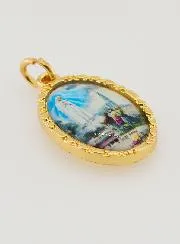 Medaille mit Gedrehtem Rand 25 mm – Madonna von Fatima