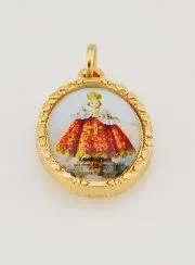 Medaille mit Gedrehtem Rand, 25 mm – Prager Jesuskind
