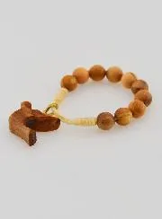 Zehner Rosenkranz Armband Heilig-Geist aus Olivenholz