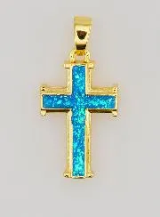 Anhänger Blaues Kreuz – 17 mm