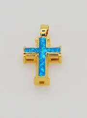 Anhänger Blaues Kreuz – 17 mm