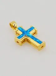 Anhänger Blaues Kreuz – 17 mm