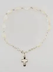 Zehner Rosenkranz Armband aus Perlmutt – Ovale Perlen