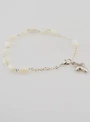 Zehner Rosenkranz Armband aus Perlmutt – Ovale Perlen