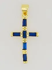 Anhänger Kreuz Blau - 23 mm