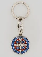 Schlüsselanhänger mit Bunter Benediktus-Medaille